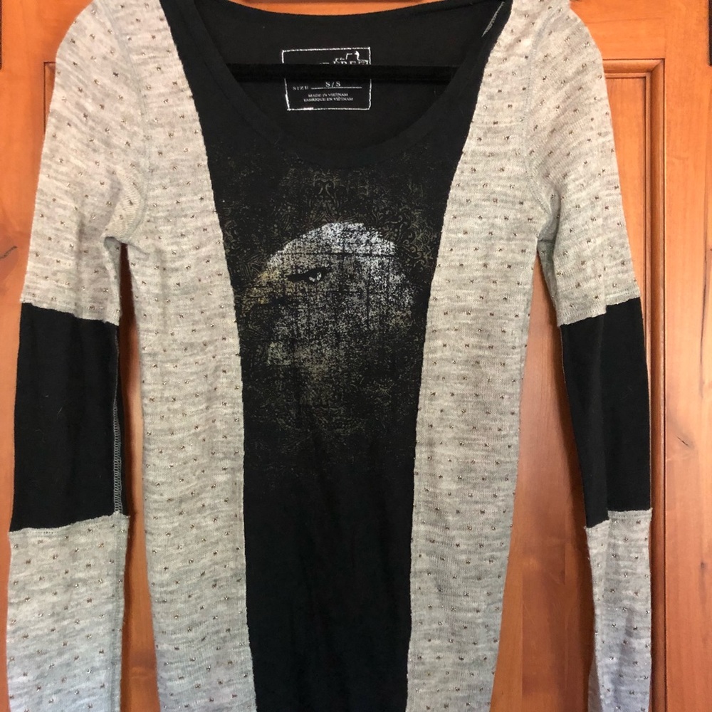 Free People Eagle Head Sweater Shirt